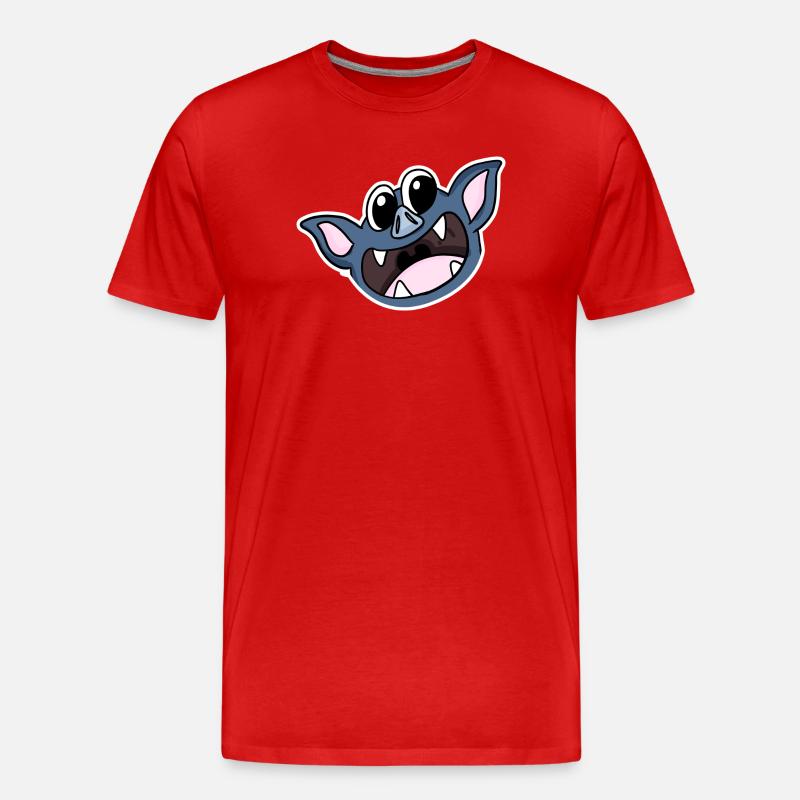 Bat head - Men's Premium Organic T-Shirt - red