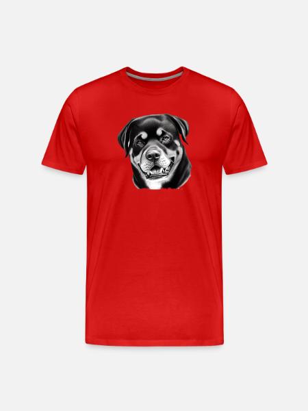 Beautiful Rottweiler - Men's Premium Organic T-Shirt - red