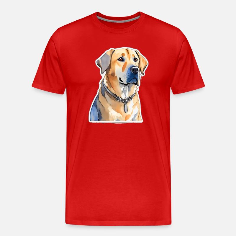 Labrador - Männer Premium Bio T-Shirt - Rot
