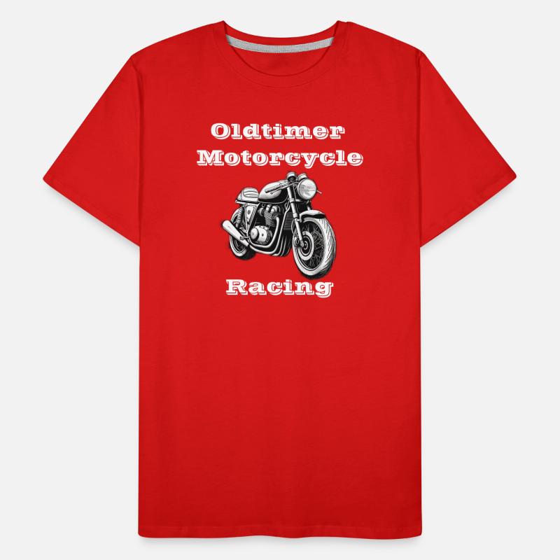 Oldtimer Motorcycle Racing white Men's Premium Organic T-Shirt