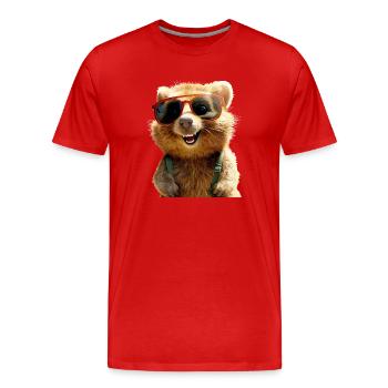 Quokka Be Quokka Happy Australia Smile Quokkas - Men's Premium Organic T-Shirt - red - Front - Damien (186cm)