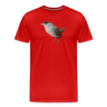 Blackcap male - Men's Premium Organic T-Shirt - red - Front - Damien (186cm)