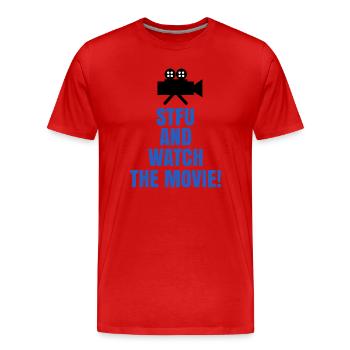 Movies Theater Streaming Statement Camera - Men's Premium Organic T-Shirt - red - Front - Damien (186cm)