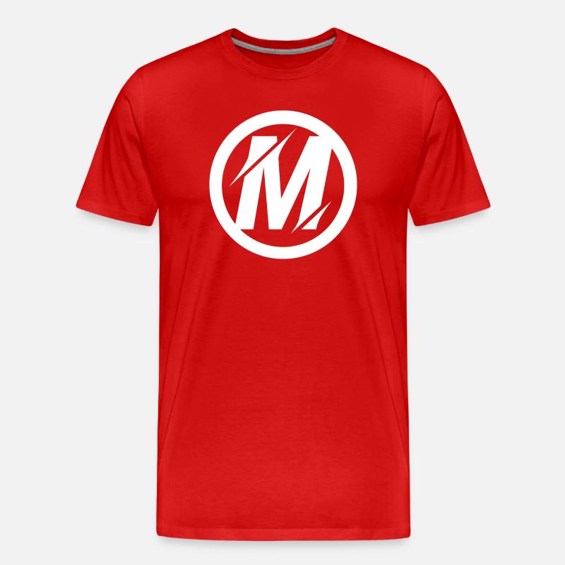 M Logo Artwork - Men's Premium Organic T-Shirt - red