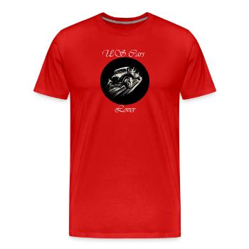 US Cars Lover weiß - Männer Premium Bio T-Shirt - Rot - Vorne - Damien (186cm)
