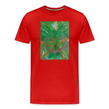 Archangel Raphael Healer Angel - Men's Premium Organic T-Shirt - red - Front - Damien (186cm)