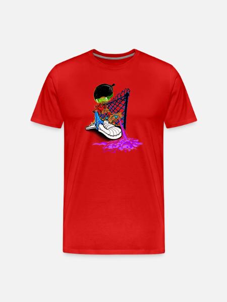 Écrivain en action - T-shirt bio Premium Homme - rouge