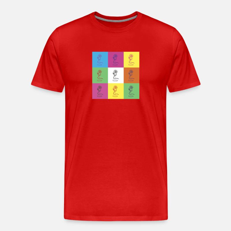 Conception du microphone - T-shirt bio Premium Homme - rouge