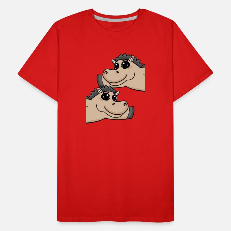 Pferd Pferde Männer Premium Bio T-Shirt