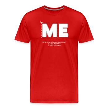 Ich (dunkel) - Männer Premium Bio T-Shirt - Rot - Vorne - Damien (186cm)