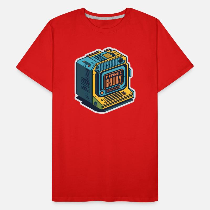 Ordinateur rétro T-shirt bio Premium Homme