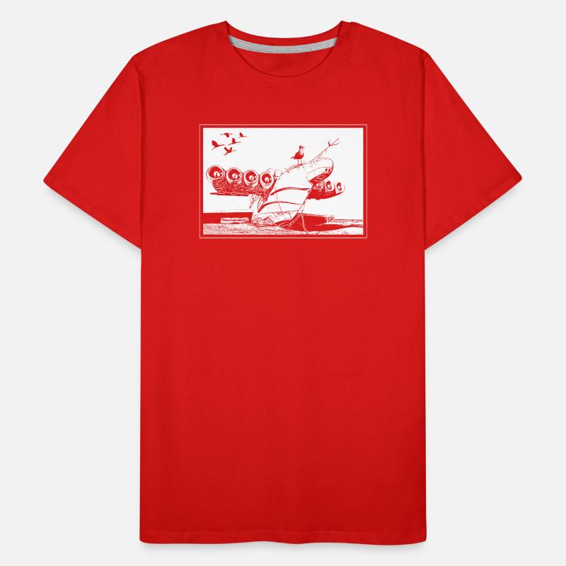 Airplane wreck Men's Premium Organic T-Shirt
