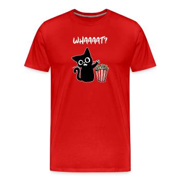 Cat Popcon Movies Dire Cinema Night Theatre - T-shirt bio Premium Homme - rouge - Devant - Damien (186cm)
