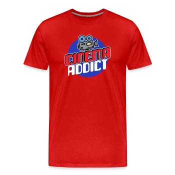 Movies, Camera, Statement, Theater, Movie Night, Movies - Men's Premium Organic T-Shirt - red - Front - Damien (186cm)