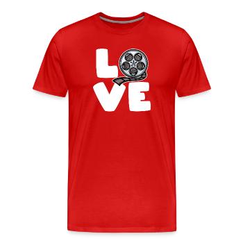 Movies Saying Binge Watching Streaming Cinema Movies - Men's Premium Organic T-Shirt - red - Front - Damien (186cm)