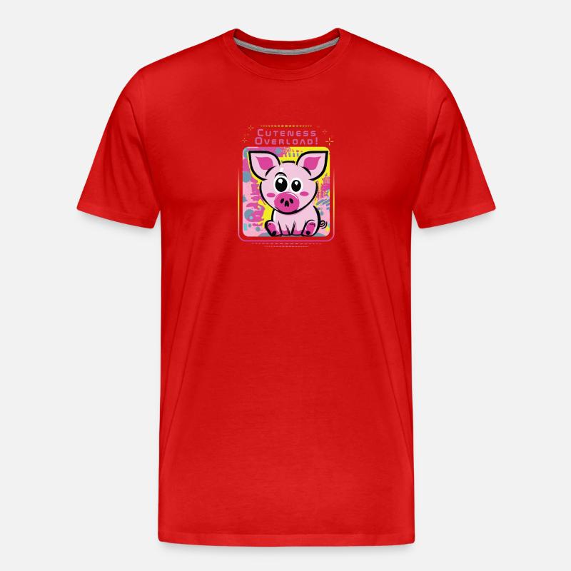 Cochon de boue à libre - T-shirt bio Premium Homme - rouge