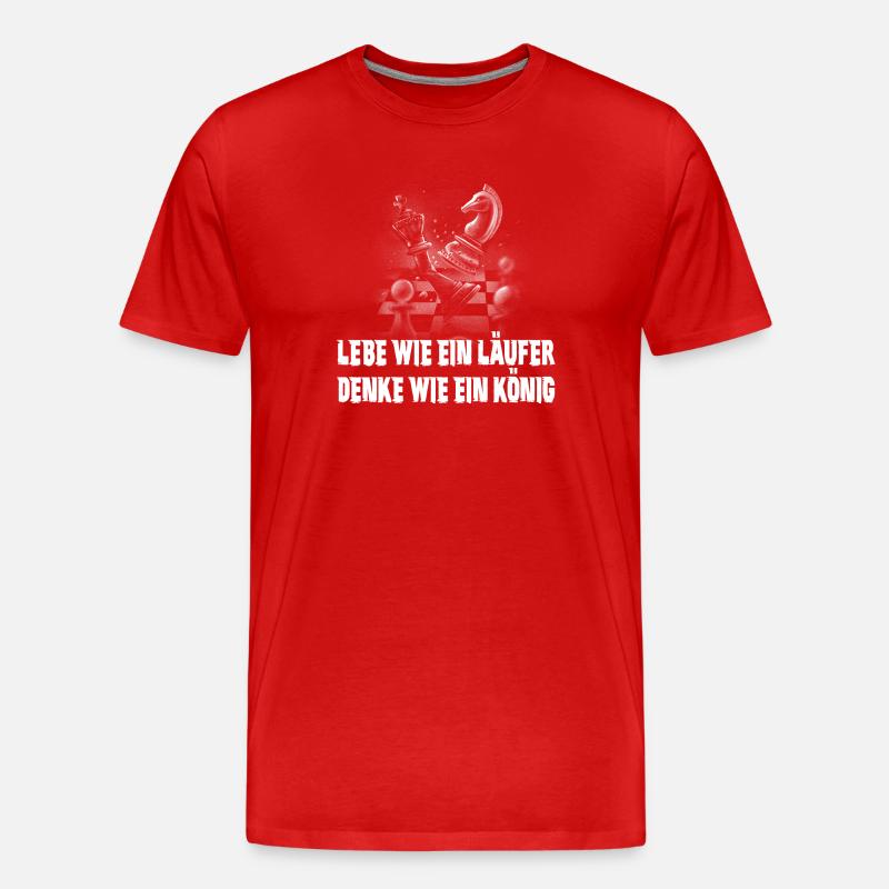 Schach Design - Männer Premium Bio T-Shirt - Rot