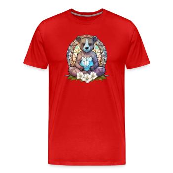 Yoga, Zen, Zen Attitude - Men's Premium Organic T-Shirt - red - Front - Damien (186cm)