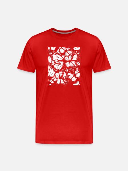 Papillons - T-shirt bio Premium Homme - rouge