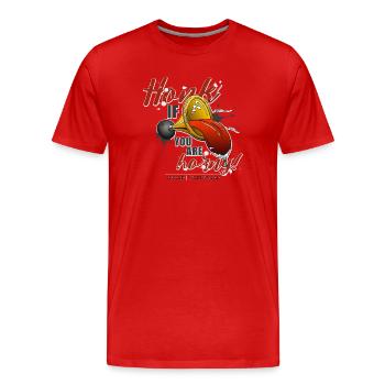 Honk if you are horny - Men's Premium Organic T-Shirt - red - Front - Damien (186cm)