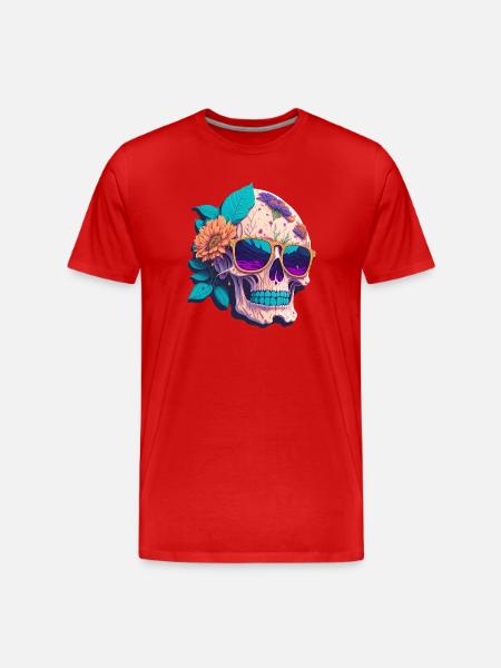 Crâne - T-shirt bio Premium Homme - rouge