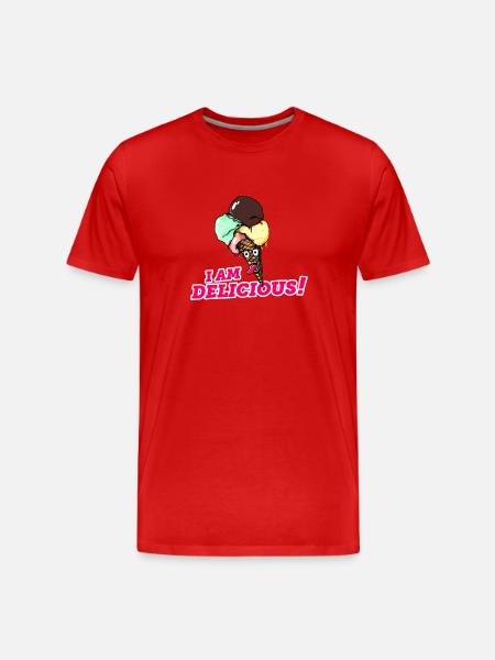 I am delicious! Eis-Creme. - Männer Premium Bio T-Shirt - Rot
