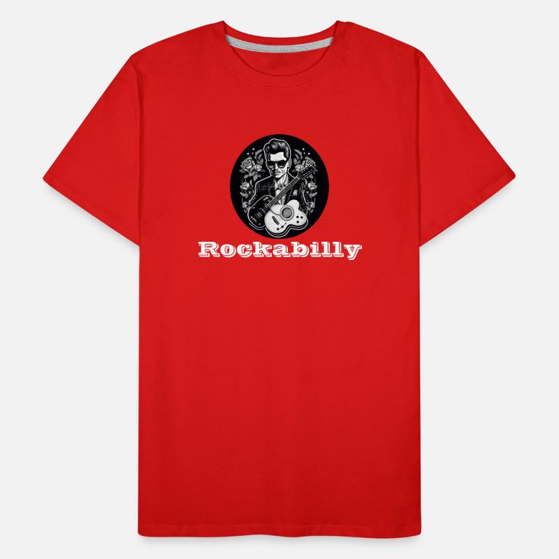 Rockabilly blanc T-shirt bio Premium Homme
