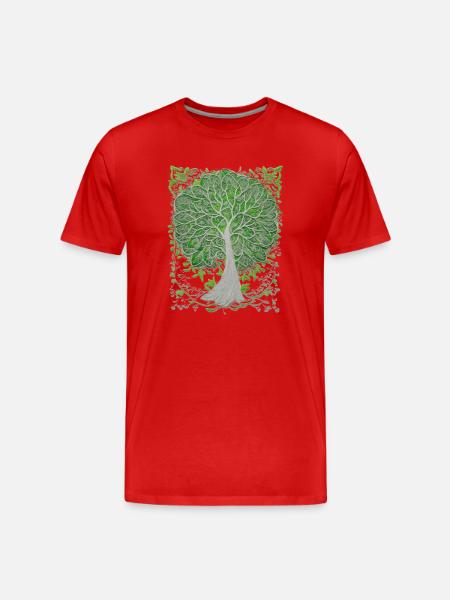 Baum - Männer Premium Bio T-Shirt - Rot