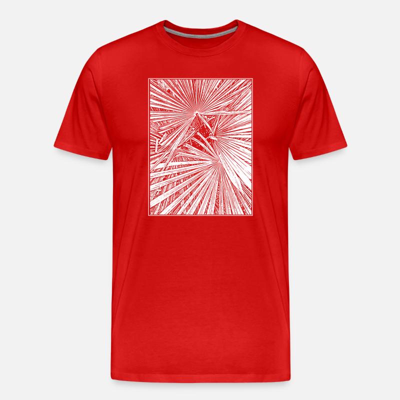 Palmen - Männer Premium Bio T-Shirt - Rot