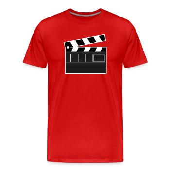 Movies Movie Night Dvd Evening Movie Watch Cineast - Men's Premium Organic T-Shirt - red - Front - Damien (186cm)
