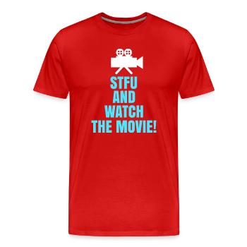 Movies, Theater, Camera, Statement, Movie Night, Movies - Men's Premium Organic T-Shirt - red - Front - Damien (186cm)