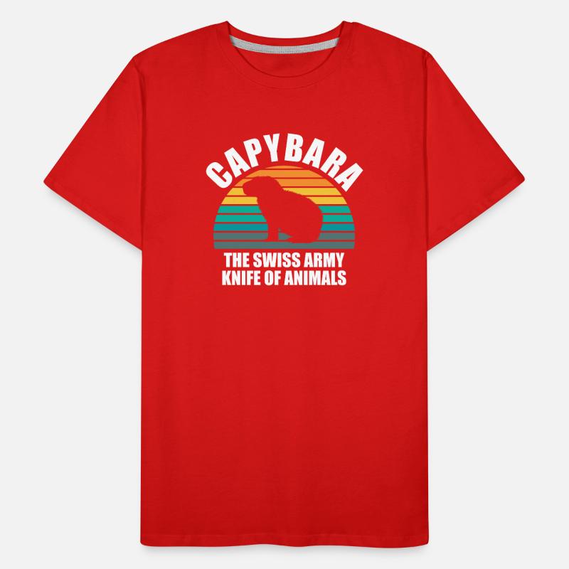Capybara Zootier Design Männer Premium Bio T-Shirt