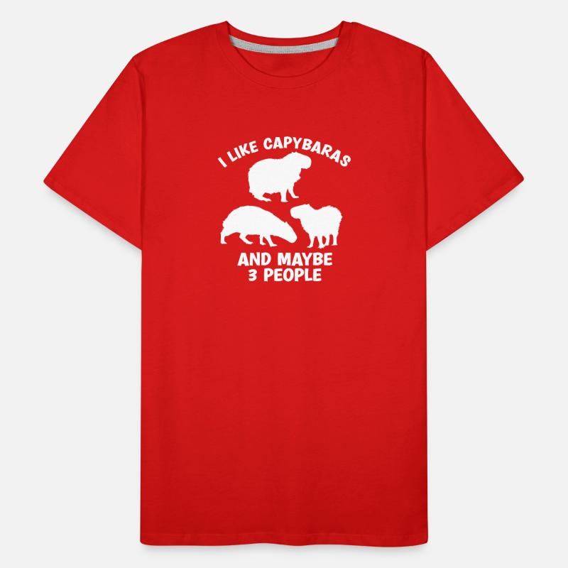Capybara Zootier Design Männer Premium Bio T-Shirt