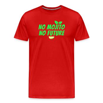 mojito, cocktail, fan de mojito, rhum - T-shirt bio Premium Homme - rouge - Devant - Damien (186cm)