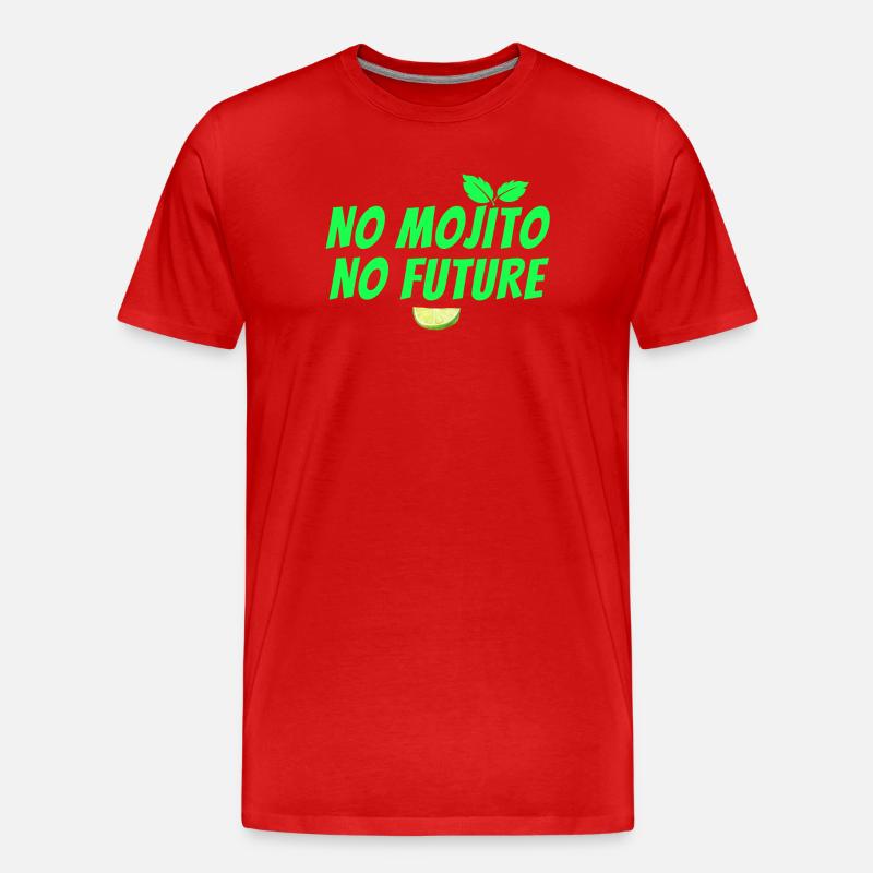 Mojito, Cocktail, Mojito-Fächer, Rum - Männer Premium Bio T-Shirt - Rot