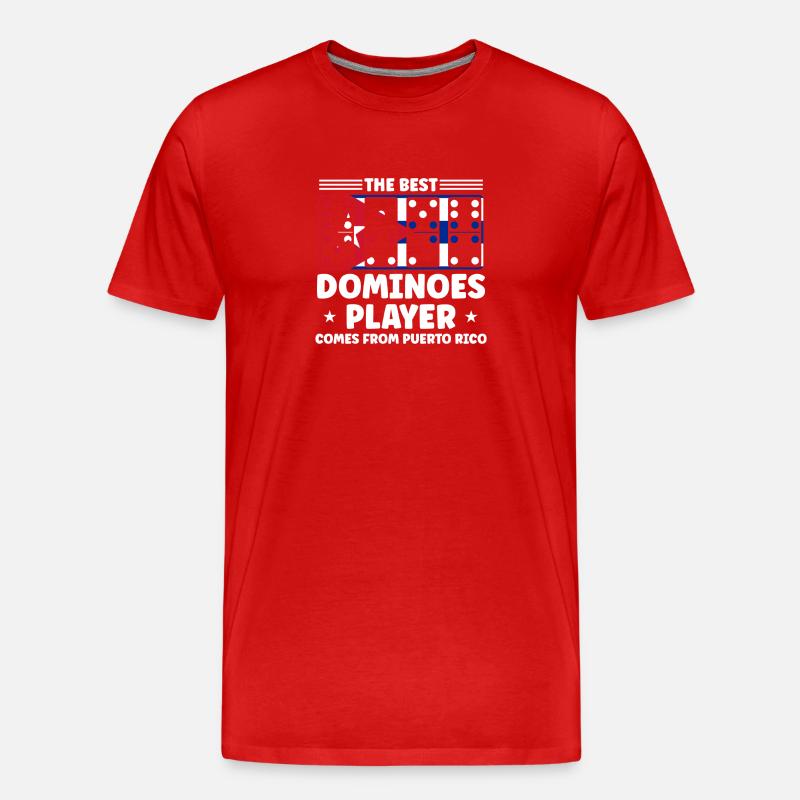 Conception de domino - T-shirt bio Premium Homme - rouge
