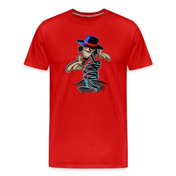 Sauteur - T-shirt bio Premium Homme - rouge - Devant - Damien (186cm)
