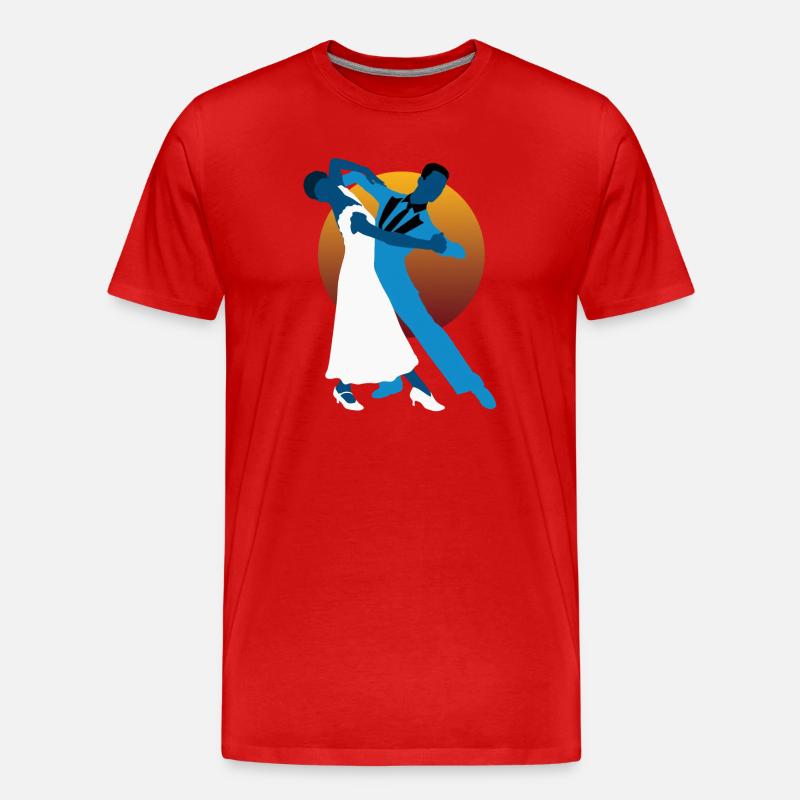 Walzertänzer - Männer Premium Bio T-Shirt - Rot