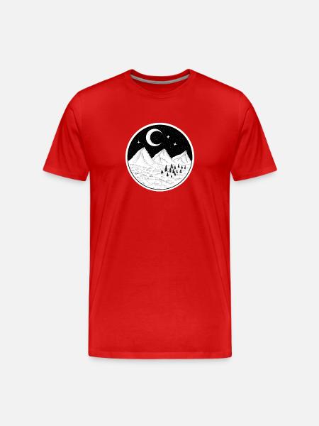 Mountains - Men's Premium Organic T-Shirt - red