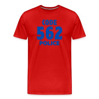 police, je suis policier, gendarme - T-shirt bio Premium Homme - rouge - Devant - Damien (186cm)