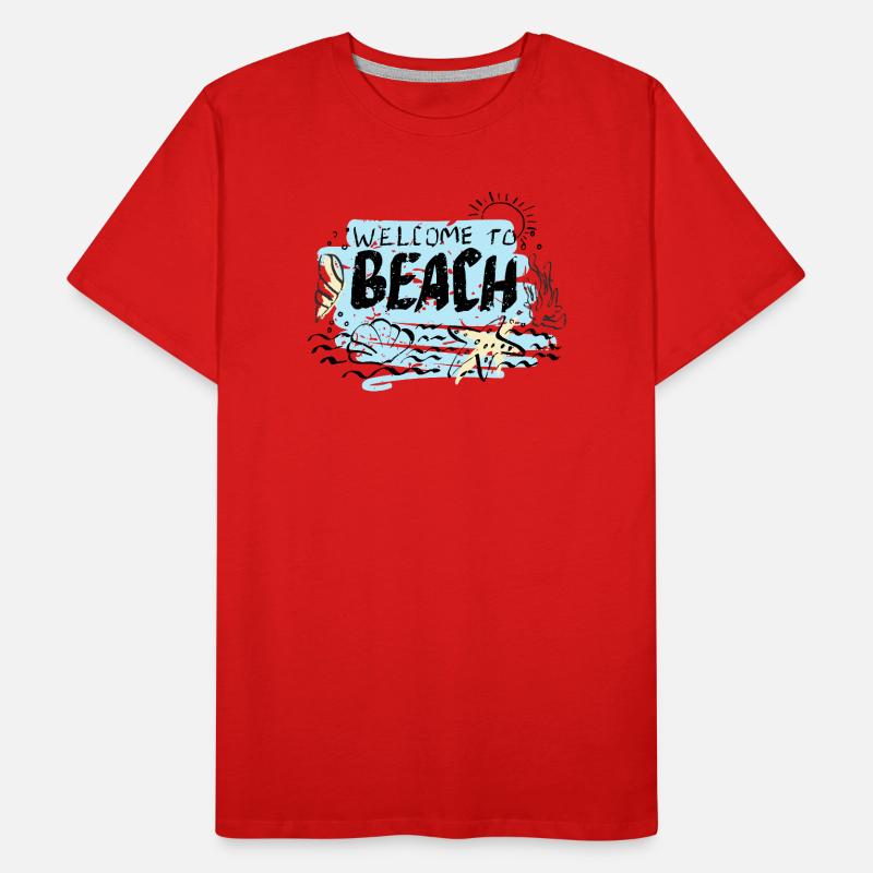 Welcome to Beach Scene Men's Premium Organic T-Shirt