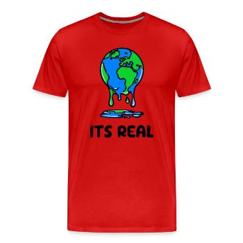Mother Earth Statement Planet Eco-Friendly - Men's Premium Organic T-Shirt - red - Front - Damien (186cm)