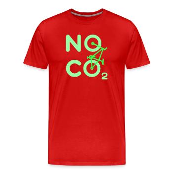 Environnementaliste Co2 Déclaration environnementale Terre Nature - T-shirt bio Premium Homme - rouge - Devant - Damien (186cm)