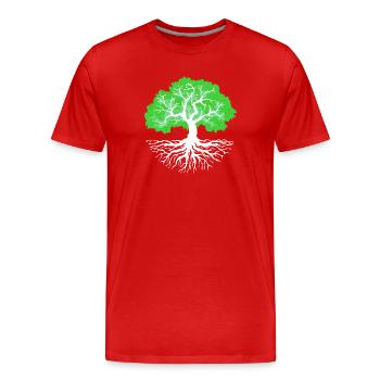 Nature Conservation Arbre Nature Terre Environnement Protection de l’environnement - T-shirt bio Premium Homme - rouge - Devant - Damien (186cm)