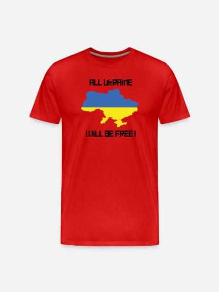 All Ukraine will be free! - Männer Premium Bio T-Shirt - Rot