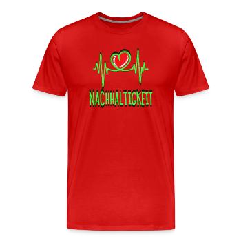 Nachhaltigkeit Erde Statement Naturschutz Umwelt - Männer Premium Bio T-Shirt - Rot - Vorne - Damien (186cm)
