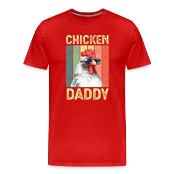 Chicken Chickens - Men's Premium Organic T-Shirt - red - Front - Damien (186cm)