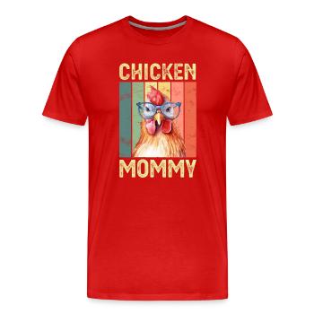 Chicken Chickens - Men's Premium Organic T-Shirt - red - Front - Damien (186cm)