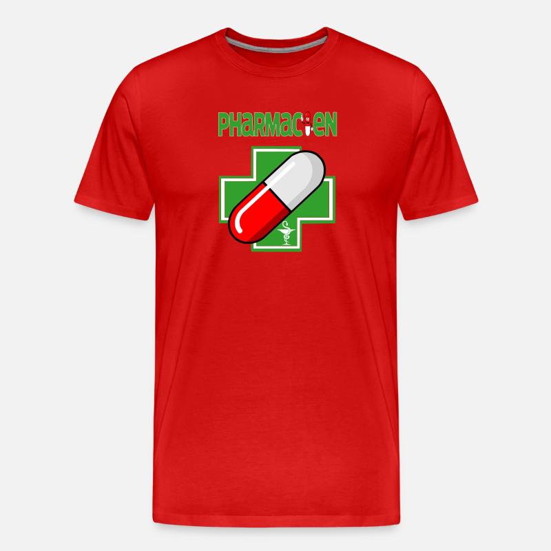 Apotheker - Männer Premium Bio T-Shirt - Rot
