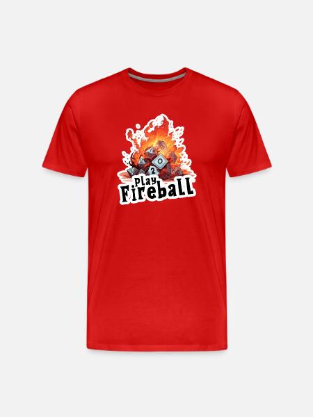 Exaggerated Fireball – Cube Chaos RPG - Men's Premium Organic T-Shirt - red
